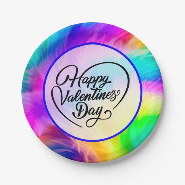 Frohen Valentinstag-23823 Pappteller (Vorderseite)