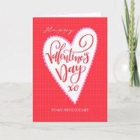 Frohen Valentinstag an das Herzblatt mit dem große
