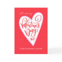 Frohen Valentinstag an meinen Cousin mit großem He