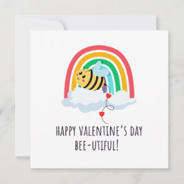 Frohen Valentinstag Bee-utiful Flachkarte Feiertagskarte