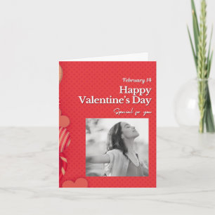Frohen Valentinstag Benutzerdefiniertes Foto Rote