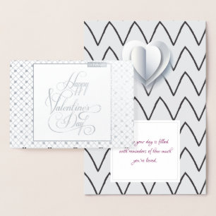 Frohen Valentinstag Elegant Modern Lovely Folienkarte
