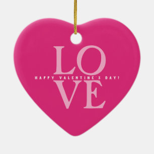 Frohen Valentinstag Elegante Liebe Romantisches Ro Keramik Ornament