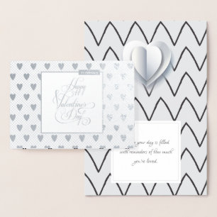 Frohen Valentinstag Elegante Luxus Moderne Folienkarte