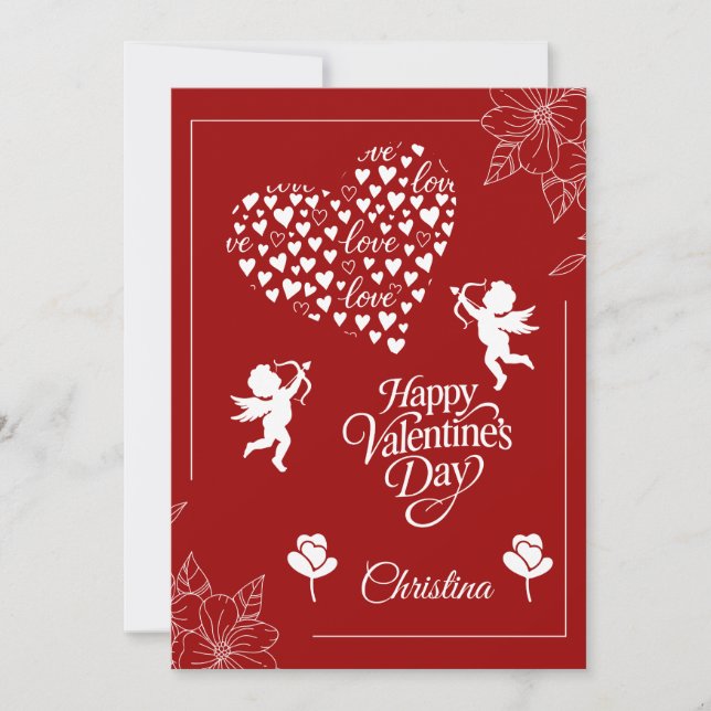 Frohen Valentinstag Feiertagskarte (Vorderseite)