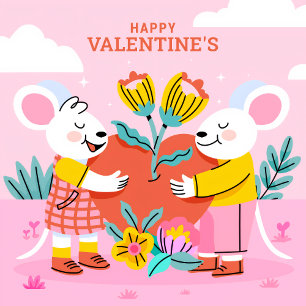 Frohen Valentinstag Feiertagskarte