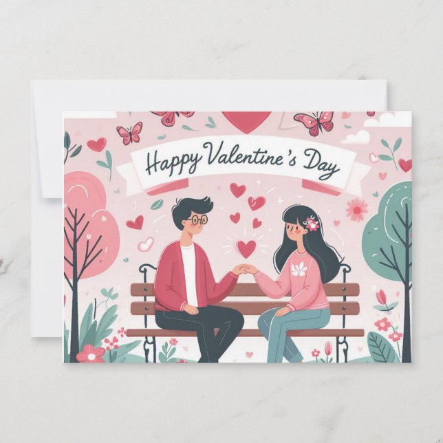 Frohen Valentinstag Feiertagskarte (Vorderseite)