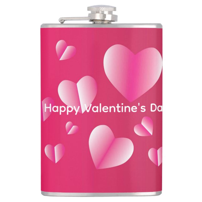 Frohen Valentinstag Flachmann (Vorderseite)