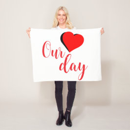 Frohen Valentinstag Fleecedecke