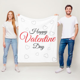 Frohen Valentinstag Fleecedecke