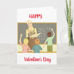 "FROHEN VALENTINSTAG FÜR MEINEN LEHRER" KARTE