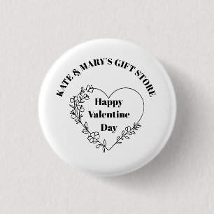 Frohen Valentinstag Geschäftsnamen Button