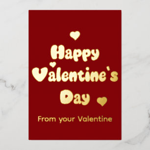 Frohen Valentinstag Glitter Folien Feiertagskarte