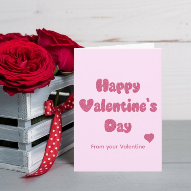 Frohen Valentinstag Glitter Karte (Von Creator hochgeladen)