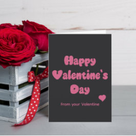 Frohen Valentinstag Glitter Karte