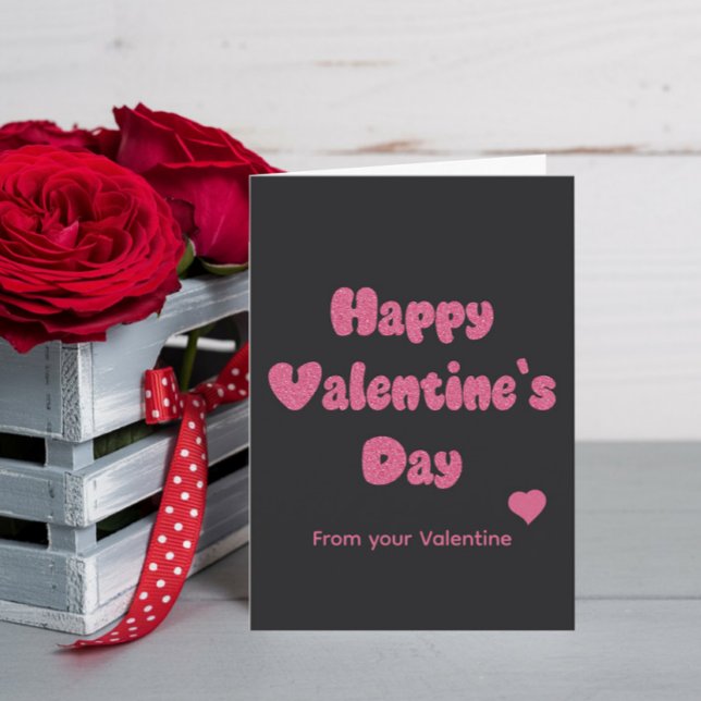 Frohen Valentinstag Glitter Karte (Von Creator hochgeladen)