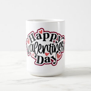 Frohen Valentinstag Herz Kaffeetasse