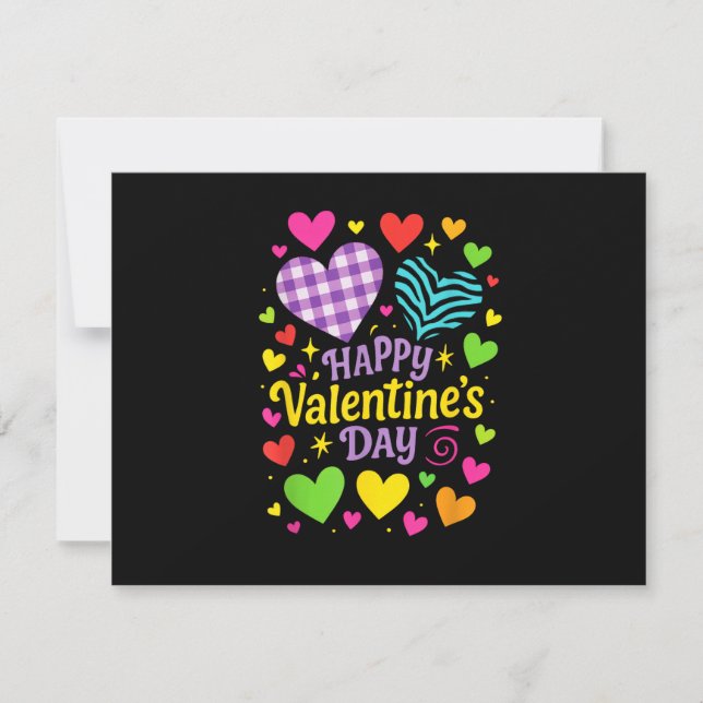 Frohen Valentinstag - Herzen Liebe (Vorderseite)