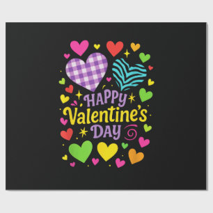 Frohen Valentinstag - Herzen Liebe Geschenkpapier