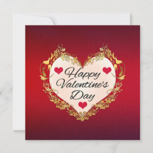Frohen Valentinstag Herzform-47949 Mitteilungskarte