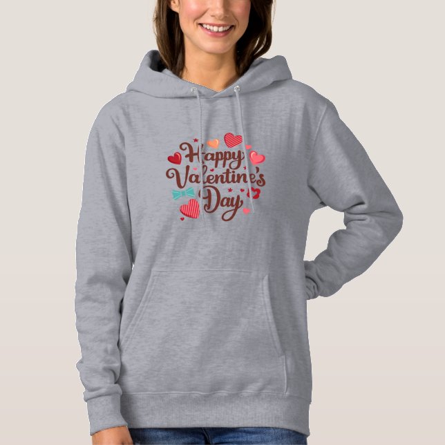 Frohen Valentinstag Hoodie (Vorderseite)