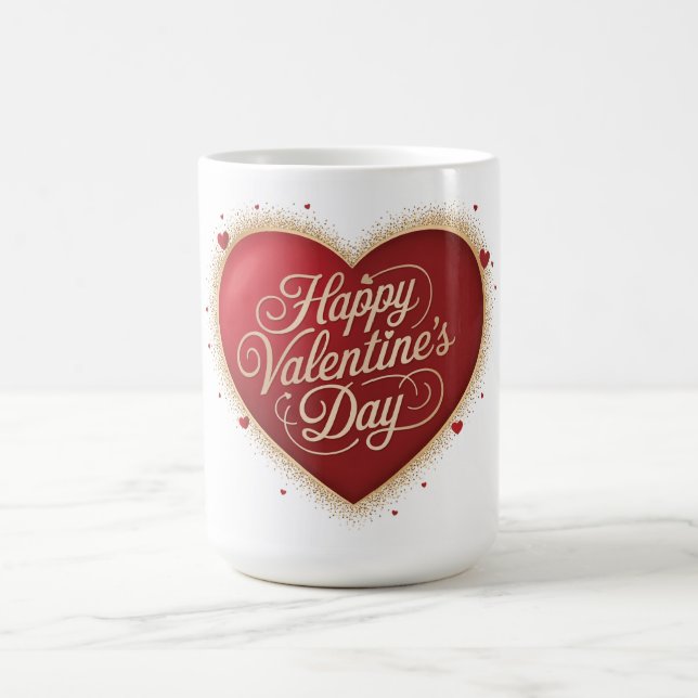 Frohen Valentinstag Kaffeetasse (Mittel)