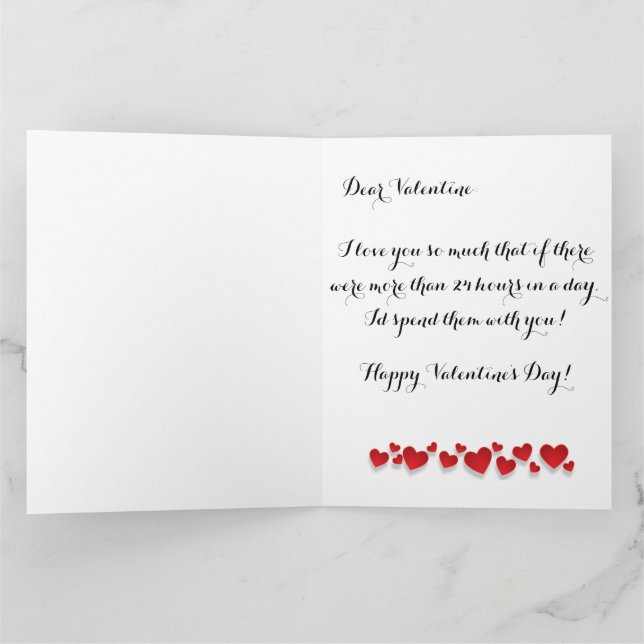 Frohen Valentinstag  Karte (Innenseite)