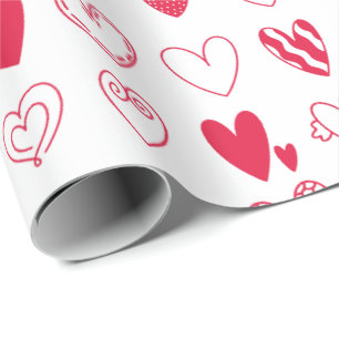 Frohen Valentinstag Liebesherzen Geschenkpapier