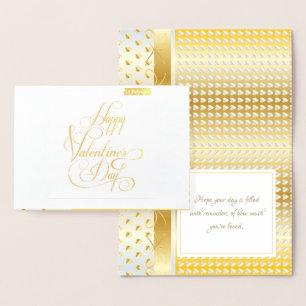 Frohen Valentinstag Lieblich Elegant klassisch Folienkarte