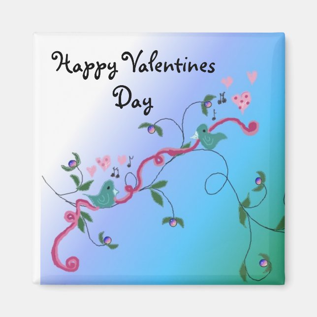 Frohen Valentinstag Magnet (Vorne)