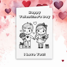 Frohen Valentinstag | Malvorlage