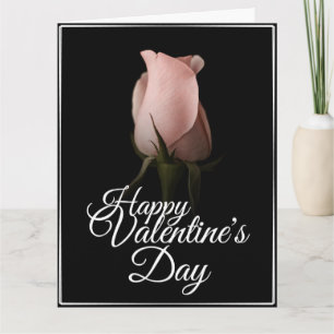 Frohen Valentinstag mit rosa Rosenkarte Karte