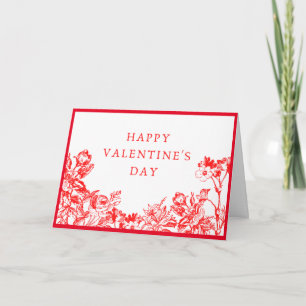 Frohen Valentinstag mit roten Rosen Karte
