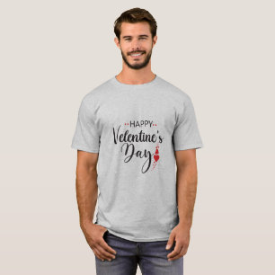 Frohen Valentinstag mit roter Liebestypografie T-Shirt