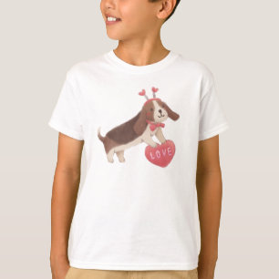 Frohen Valentinstag mit Welpe T-Shirt
