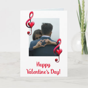 Frohen Valentinstag Musik der Liebe Karte