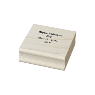 Frohen Valentinstag Name Datum einfach minimal Gummistempel