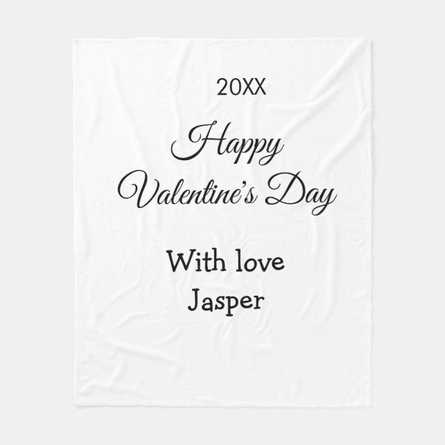 Frohen Valentinstag name liebe einfaches Jahr stil Fleecedecke (Vorderseite)