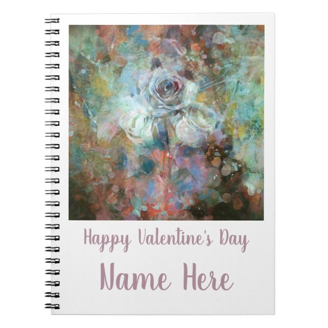 Frohen Valentinstag.  Notizblock (Vorderseite)
