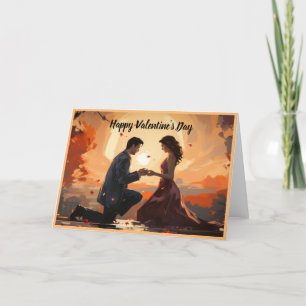 Frohen Valentinstag, Paar Feiertagskarte