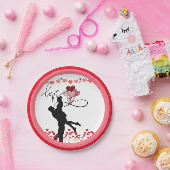 Frohen Valentinstag Pappteller (Party)