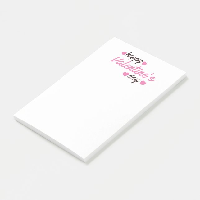 Frohen Valentinstag Post-it Klebezettel (angewinkelt)