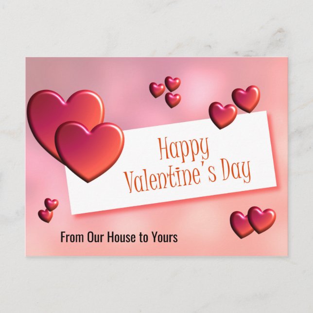 Frohen Valentinstag  Postkarte (Vorderseite)
