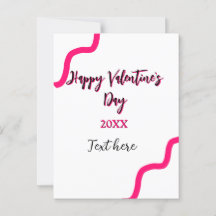 Frohen Valentinstag rosa schwarze Spirale fett ged