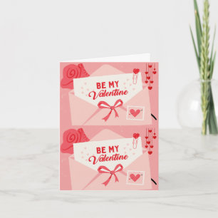 Frohen Valentinstag Rotes Herz Liebespostkarte Karte