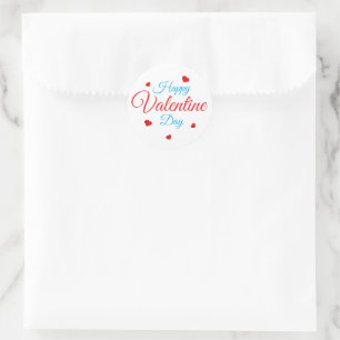 Frohen Valentinstag Runder Aufkleber