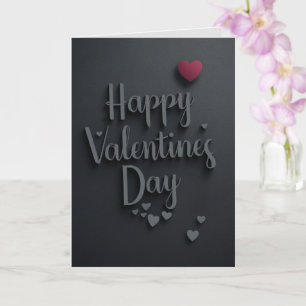 Frohen Valentinstag Schwarze Majestätische Eleganz Karte