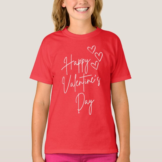 Frohen Valentinstag T-Shirt (Vorderseite)