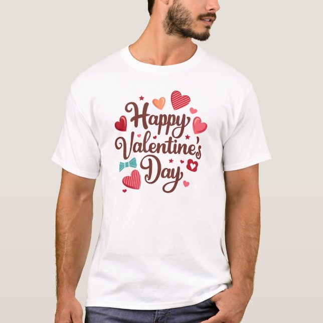 Frohen Valentinstag T-Shirt (Vorderseite)