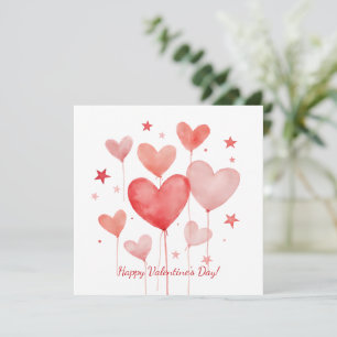 Frohen Valentinstag! Valentinskarte. Feiertagskarte